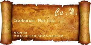 Csokonai Marita névjegykártya